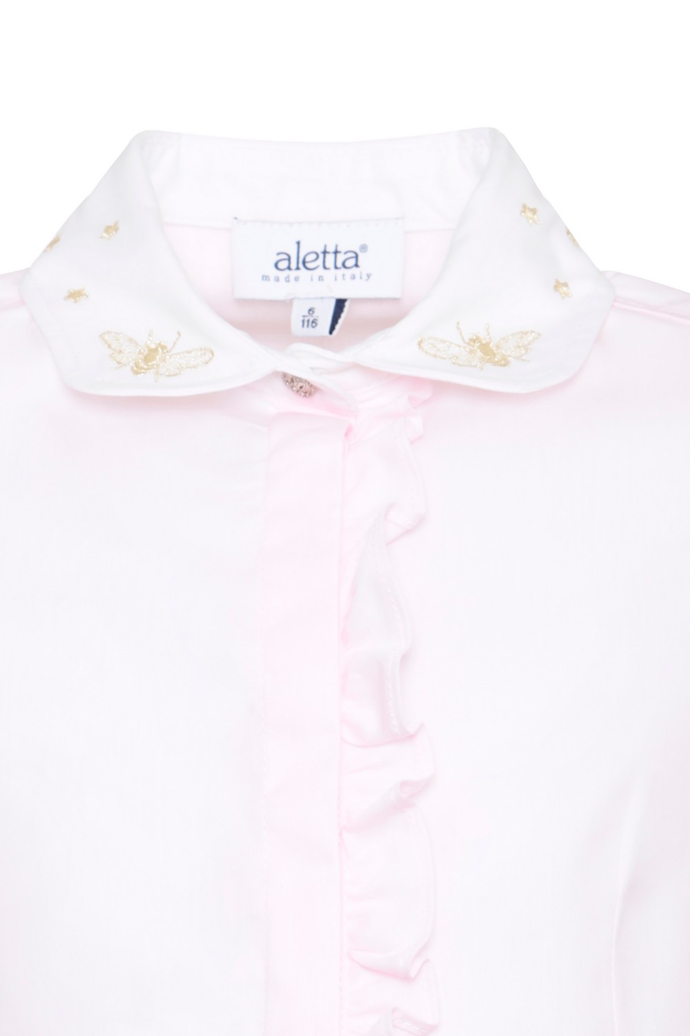 Aletta School Рубашка с декором на воротничке