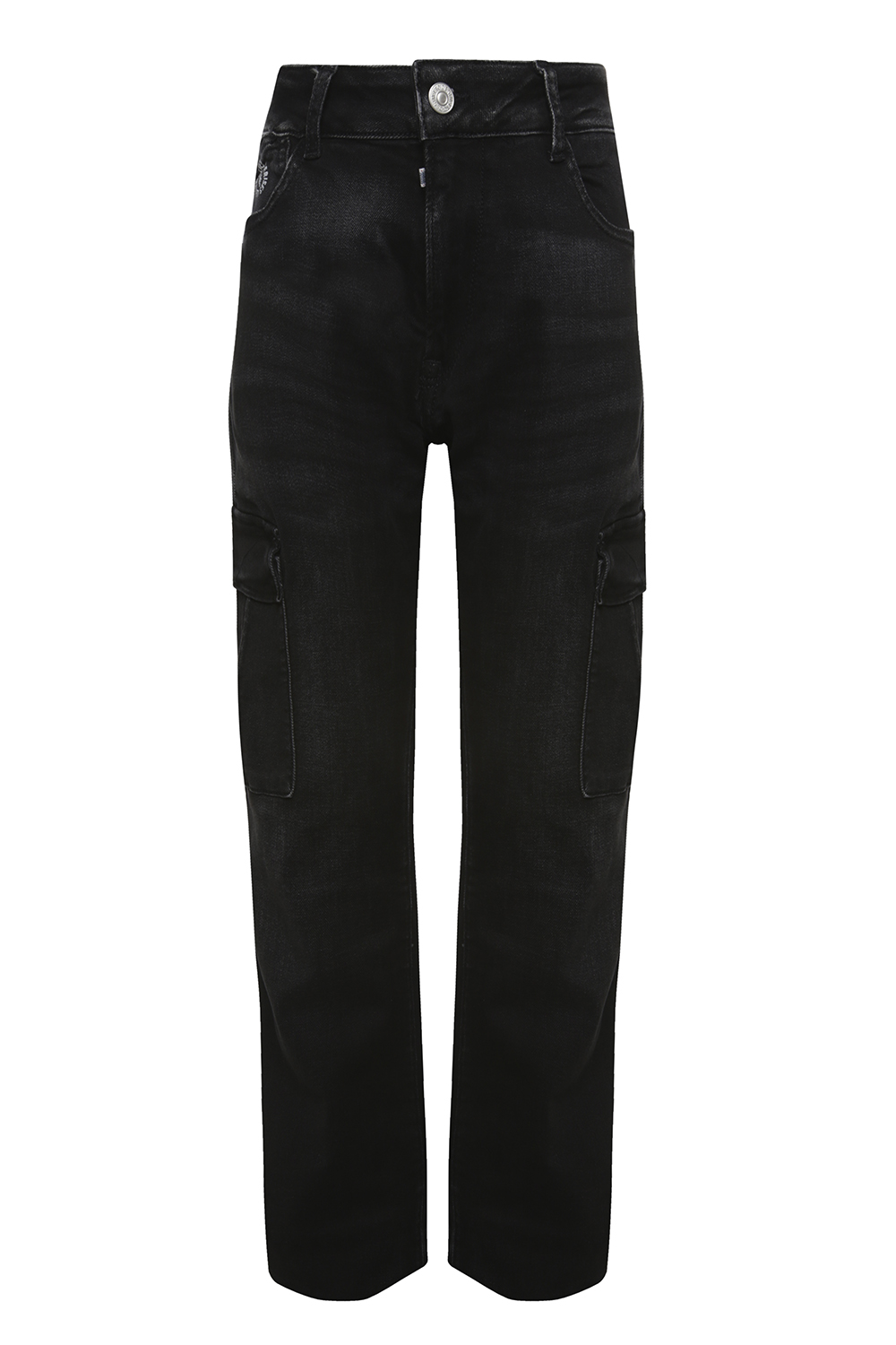 Чёрные прямые джинсы