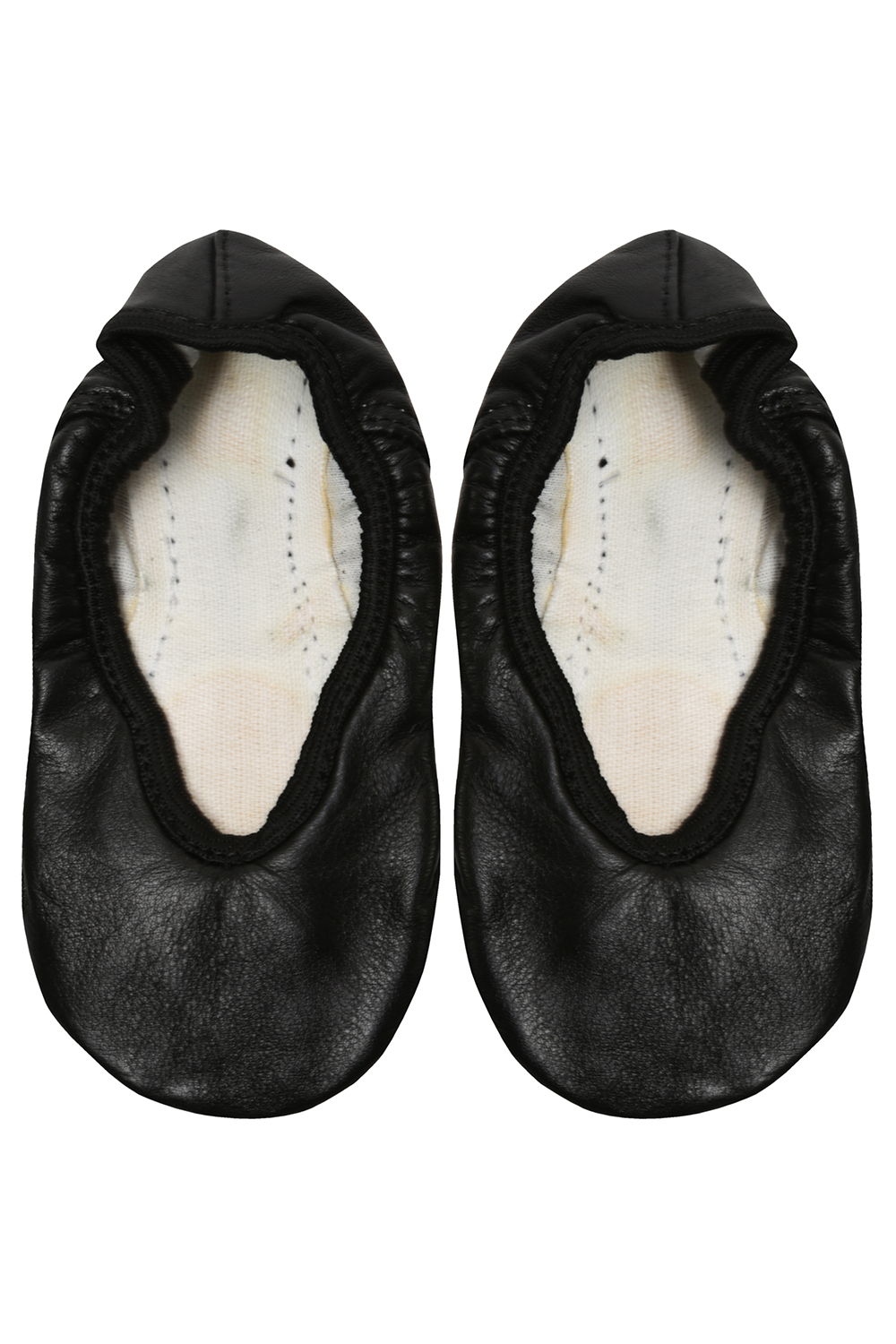 Черные балетки кожа с резинкой, сплошная подошва, мод.1/1-C/D