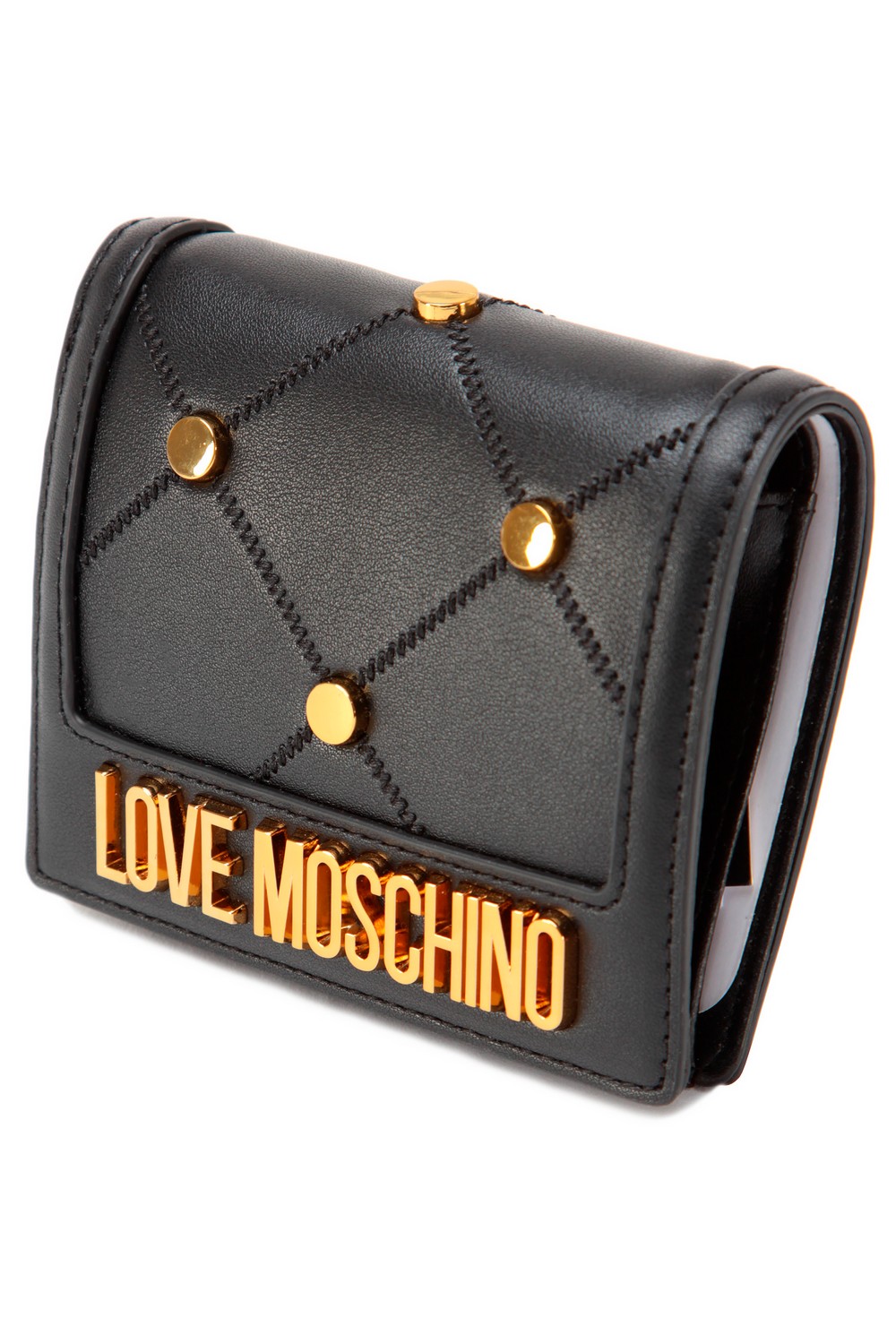 Love Moschino Стеганый кошелек с декором и логотипом