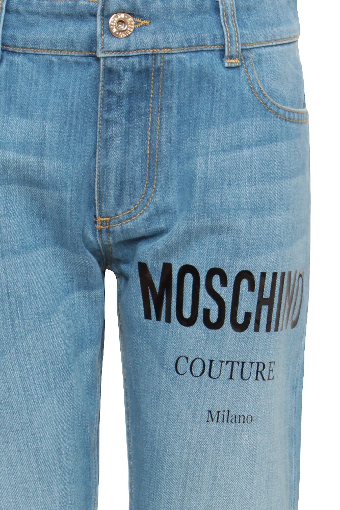 Moschino Прямые джинсы с принтом