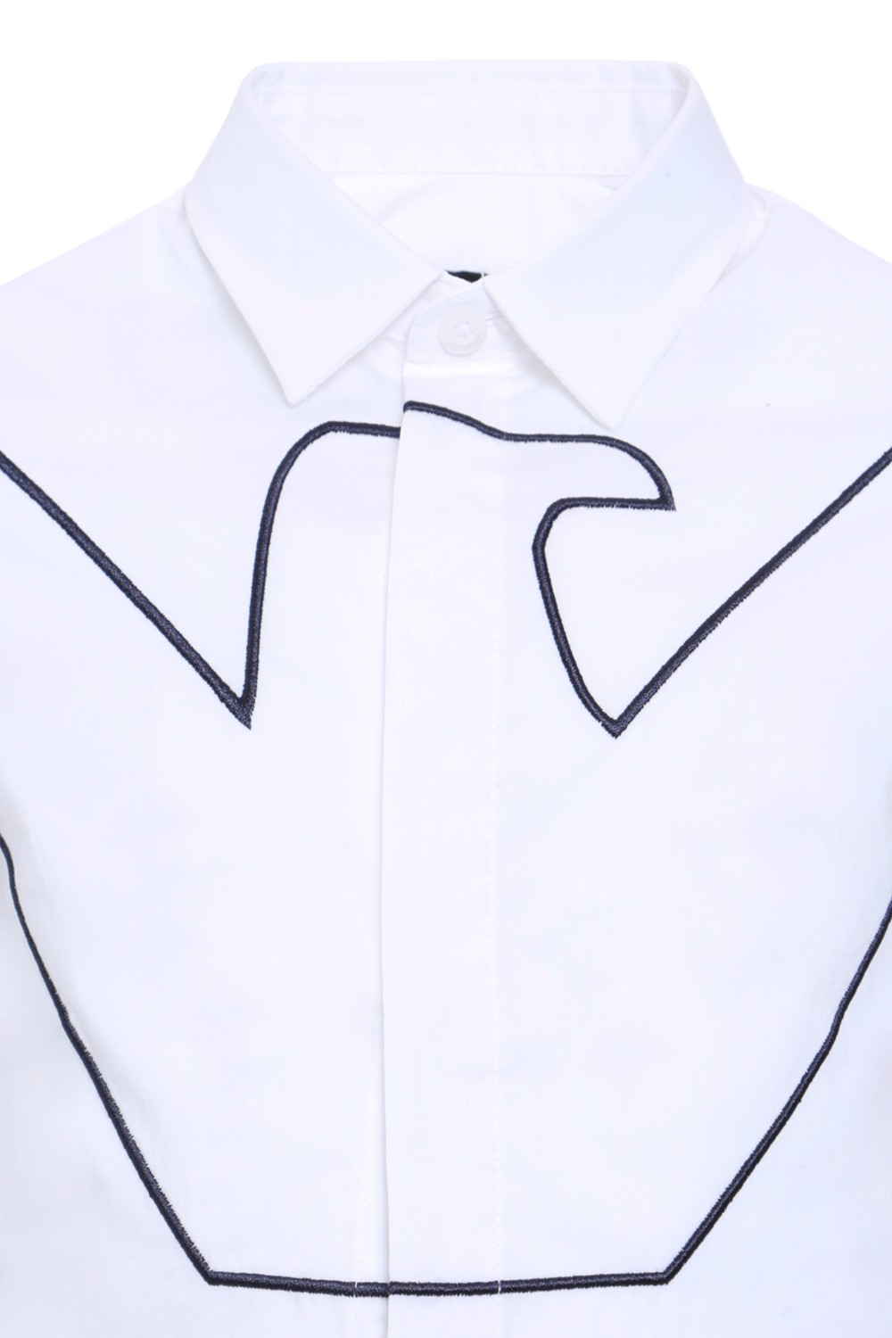 Armani Junior Классическая рубашка с вышивкой