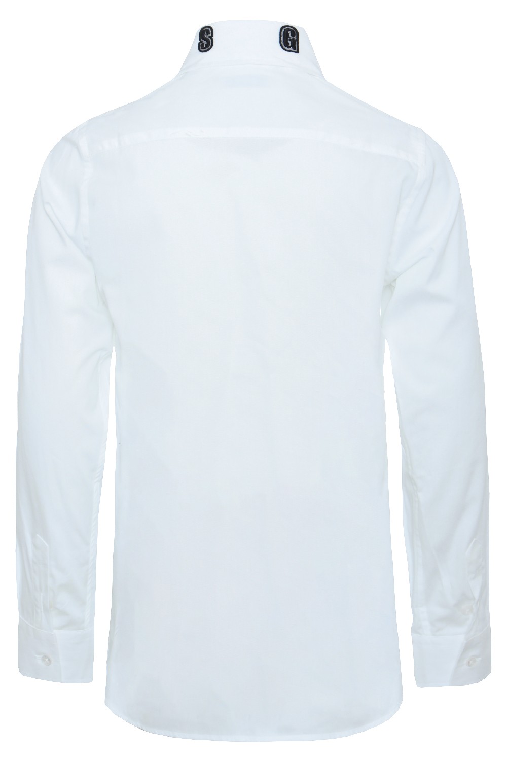 MSGM Белая рубашка с нашивками