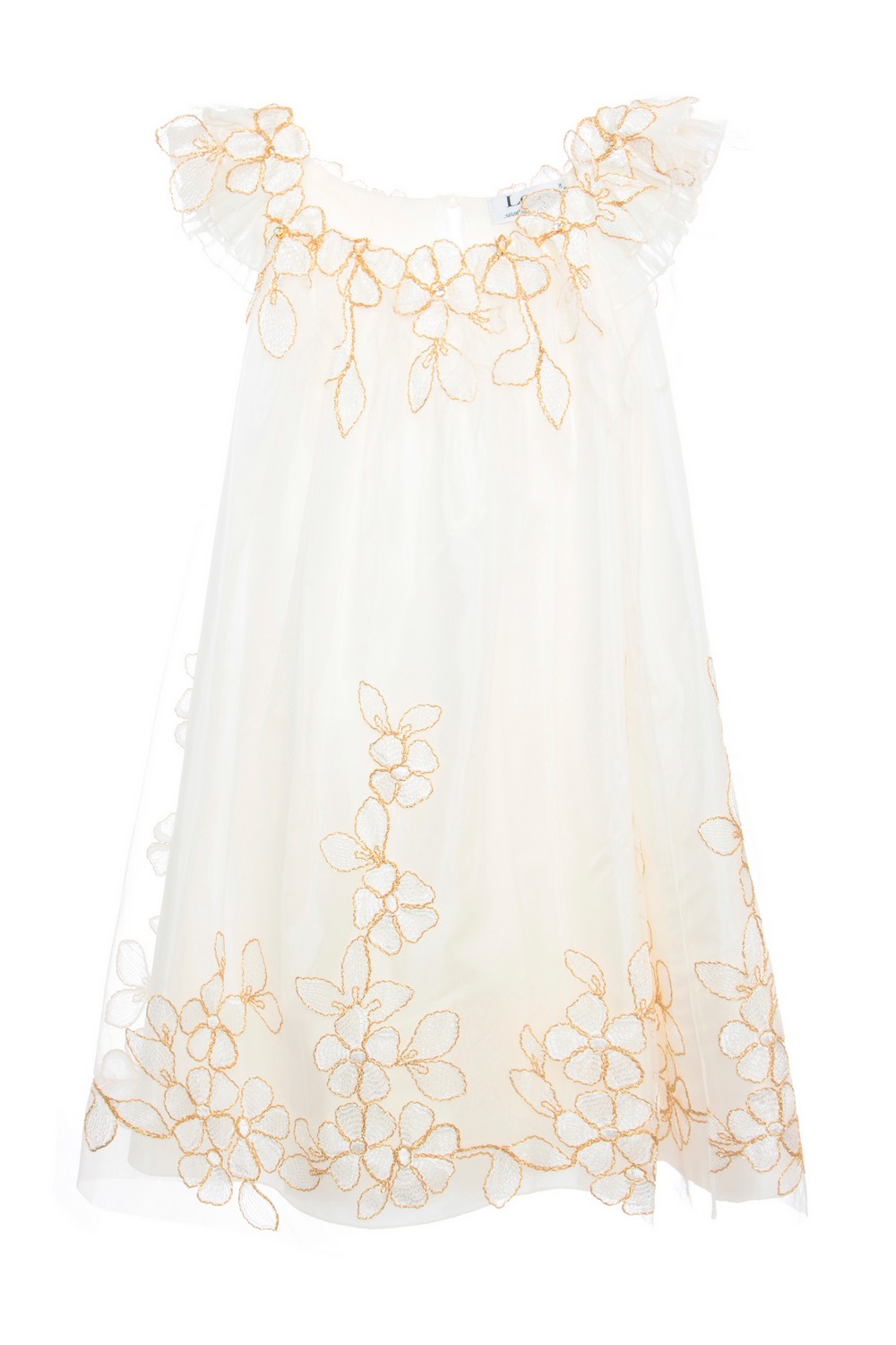 Lesy Воздушное платье с цветочной вышивкой