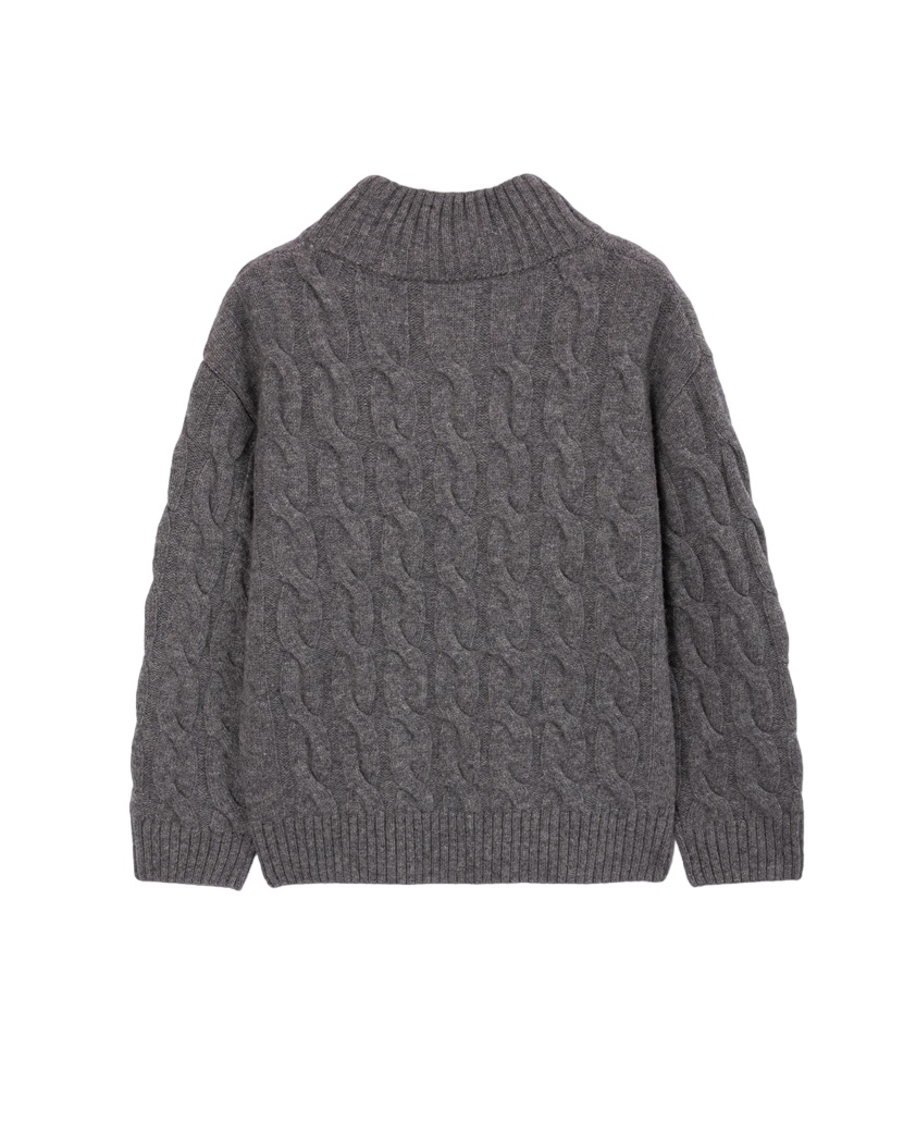 Серый шерстяной свитер