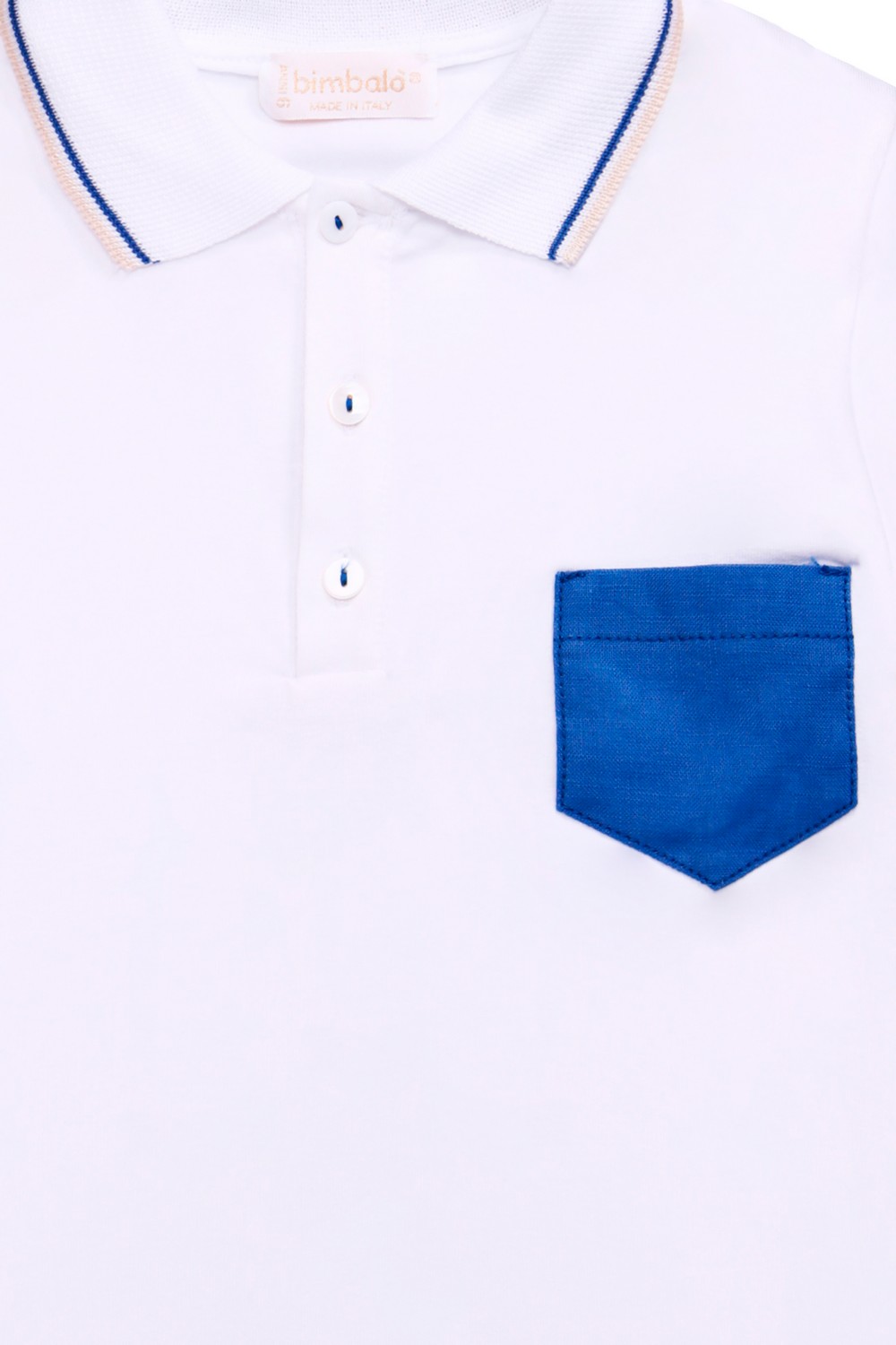 Bimbalò Рубашка-поло с контрастным карманом